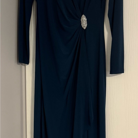Ralph Lauren Long Sleeve Formal Dress with Embellished Detail, size 12 - Picture 2 of 6